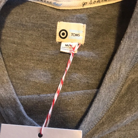 New Toms Gray Aztec Cropped Sweatshirt - Picture 5 of 7